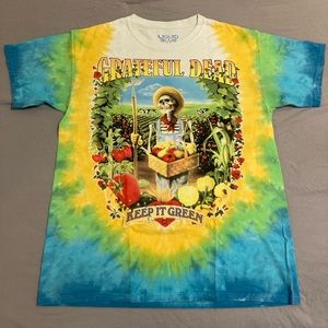 Liquid Blue Grateful Dead Tie Dye T-Shirt - Size: L